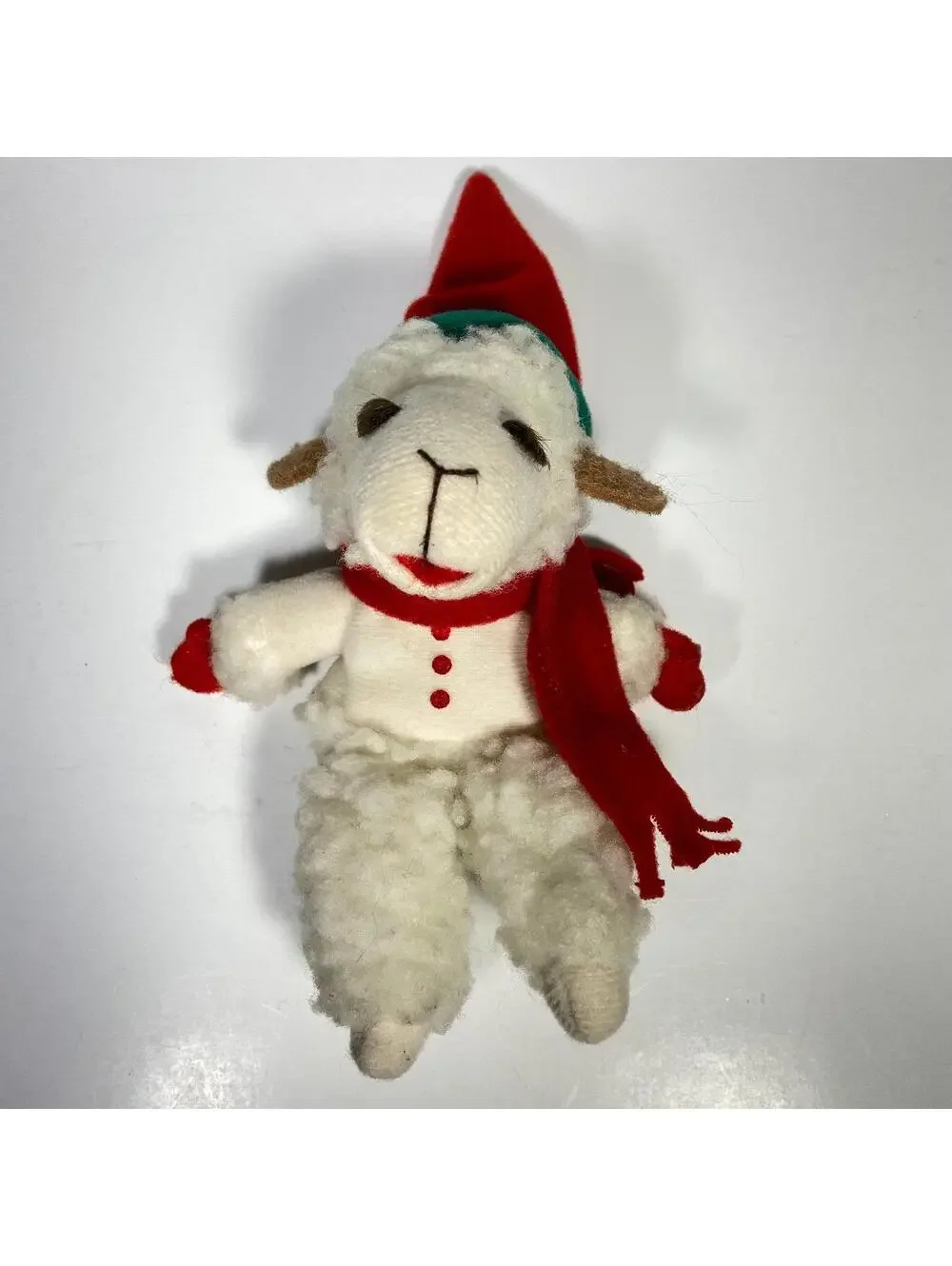 5” 1995 Avon Shari Lewis Lamb Chop Christmas Finger Puppet Plush